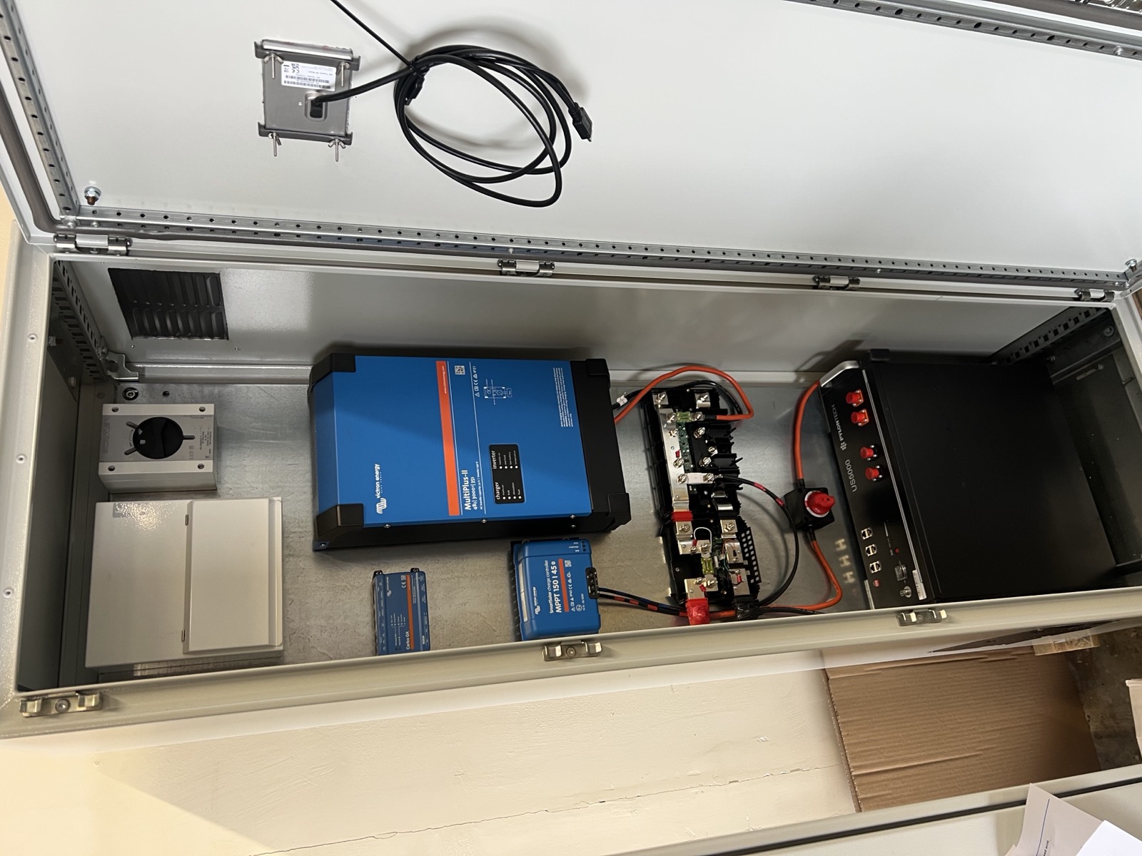 Off-grid Victron solar and battery storage system installed for a remote Scottish Highlands property